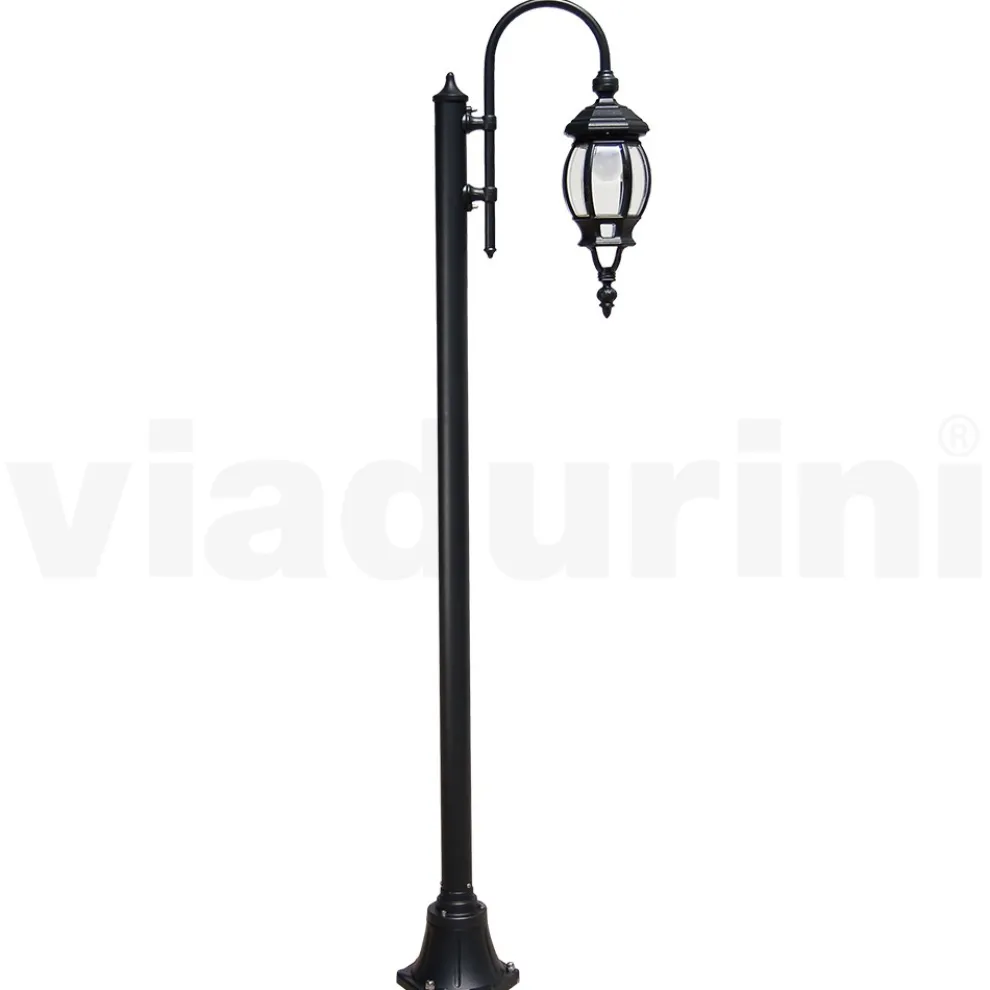 Vintage-Gartenlampe aus anthrazitfarbenem Aluminium, hergestellt in Italien – Empire