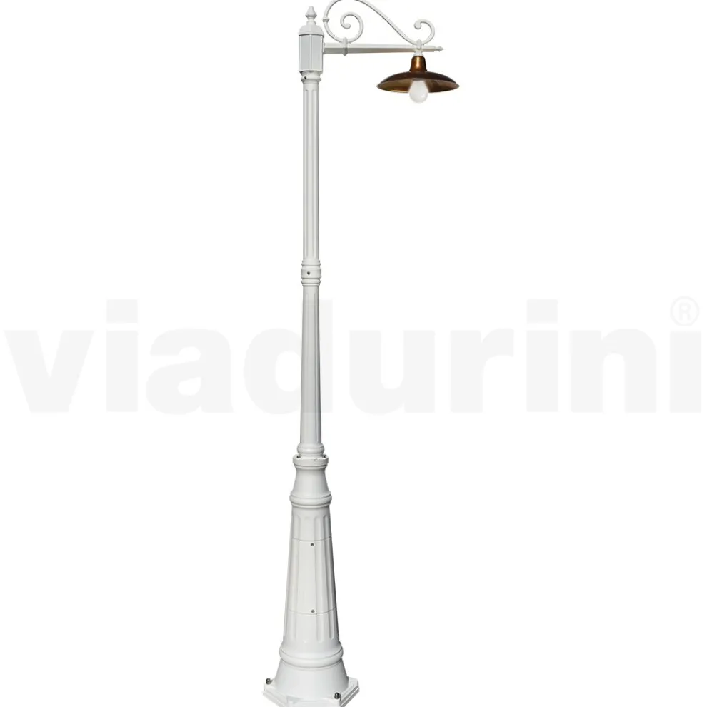Vintage-Gartenlampe aus Aluminium und Messing, hergestellt in Italien – Adela