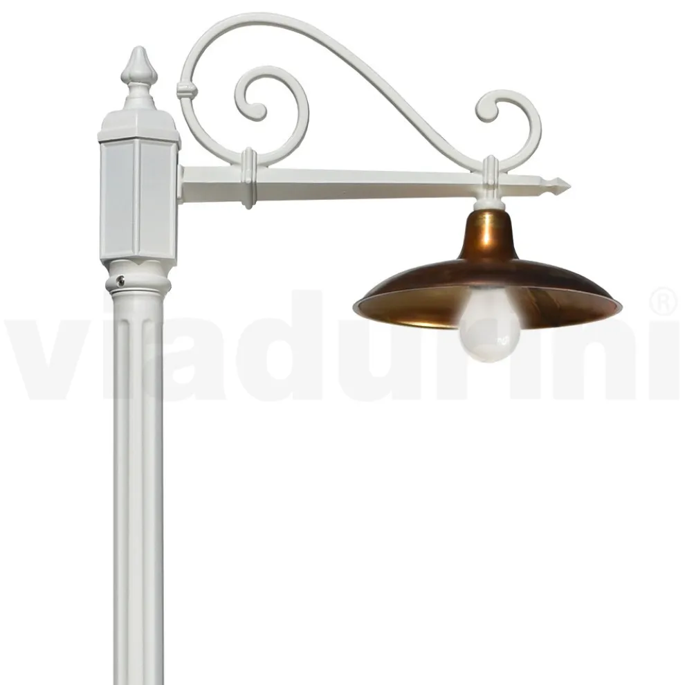 Vintage-Gartenlampe aus Aluminium und Messing, hergestellt in Italien – Adela