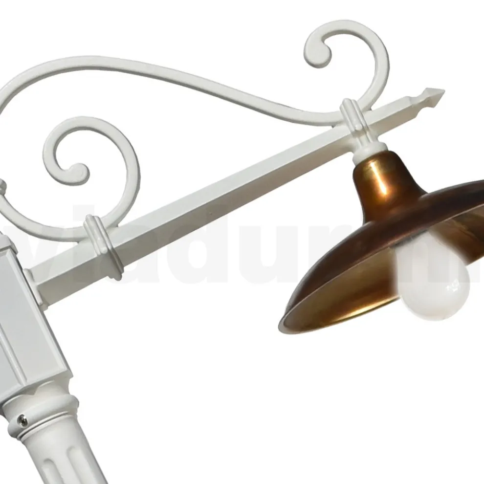 Vintage-Gartenlampe aus Aluminium und Messing, hergestellt in Italien – Adela