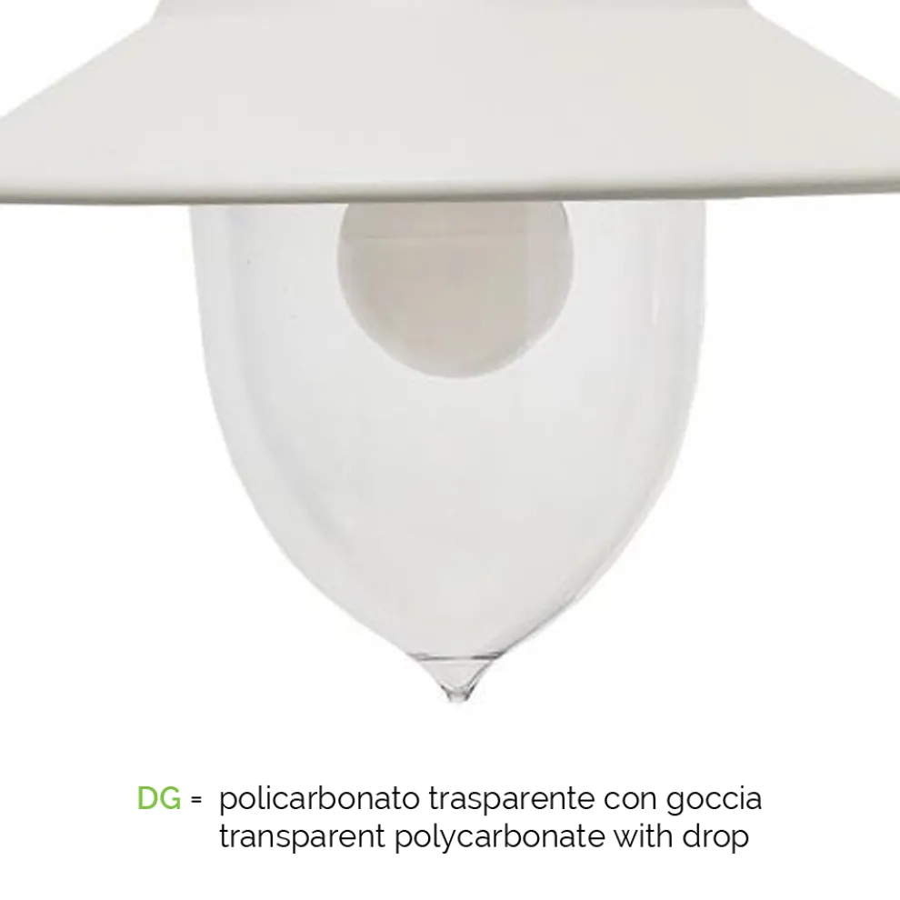 Vintage-Gartenlampe mit 2 Lichtern aus Aluminium, hergestellt in Italien – Cassandra