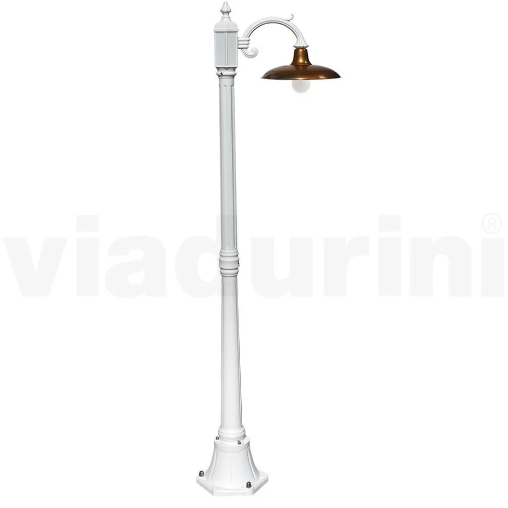 Vintage-Lampe aus Aluminium mit Diffusor aus Messing, hergestellt in Italien – Adela