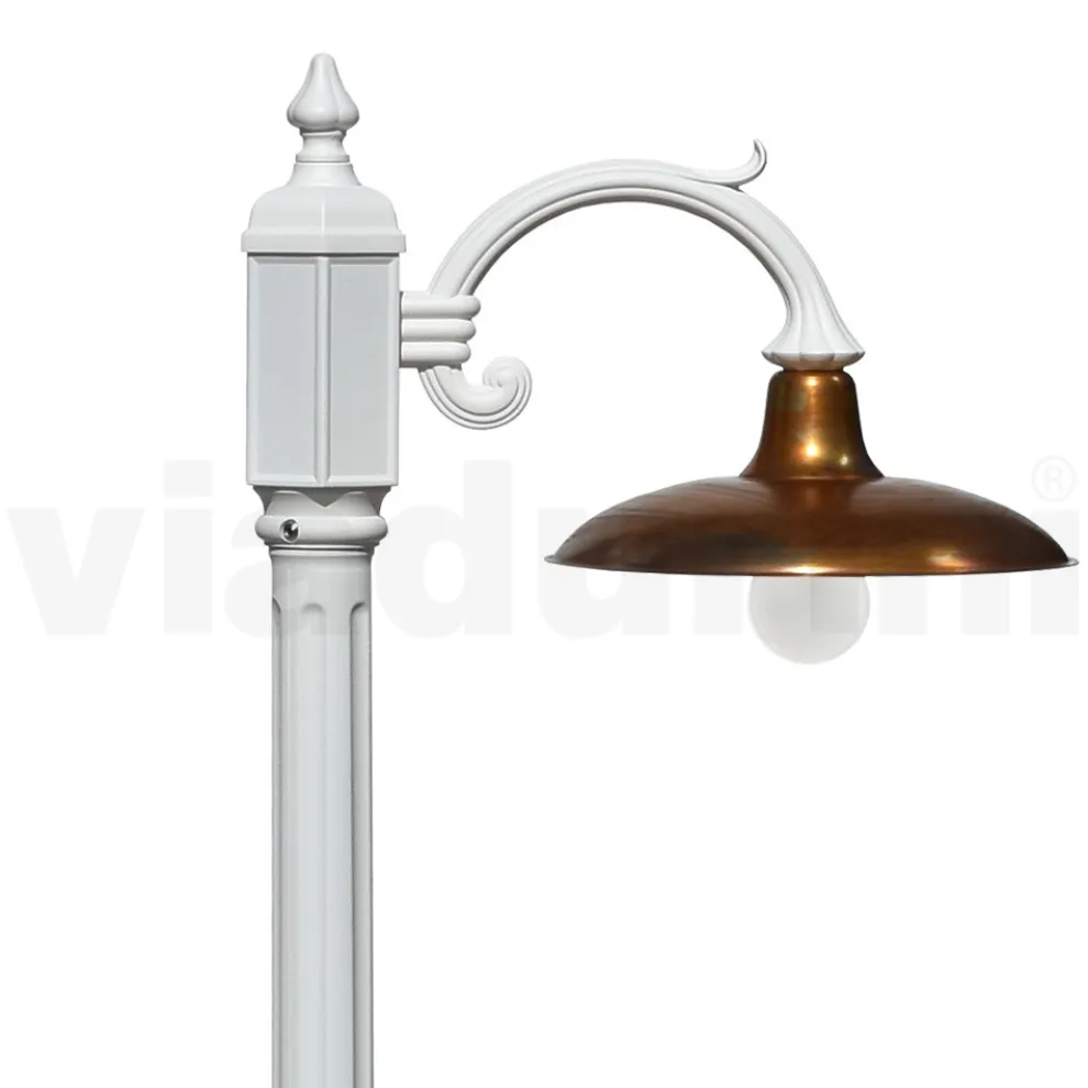 Vintage-Lampe aus Aluminium mit Diffusor aus Messing, hergestellt in Italien – Adela