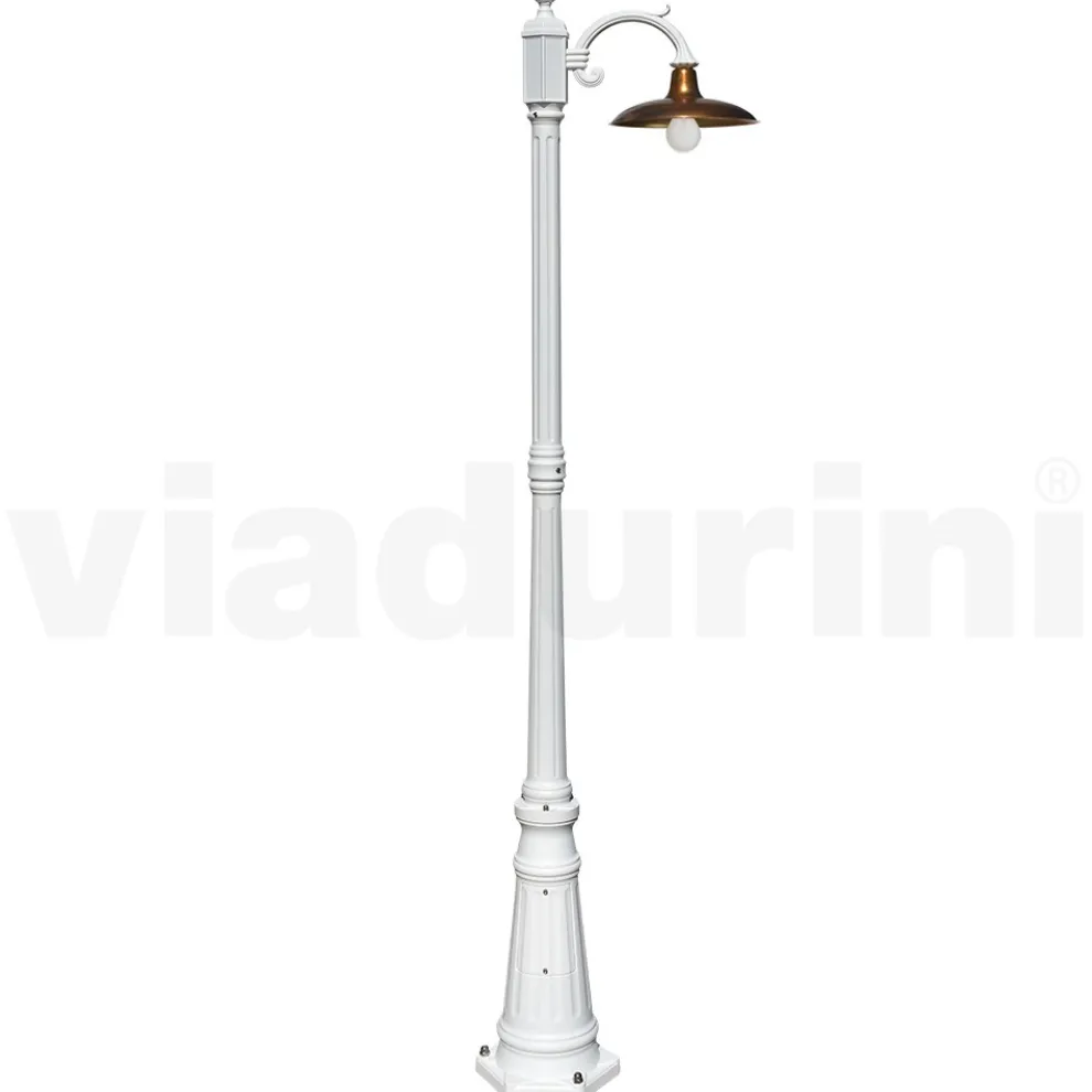 Vintage-Lampe aus Aluminium mit Diffusor aus Messing, hergestellt in Italien – Adela