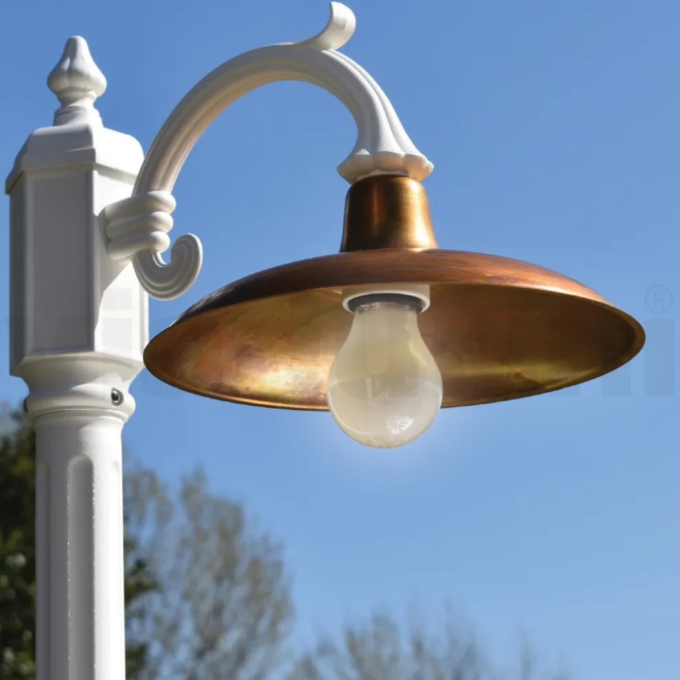 Vintage-Lampe aus Aluminium mit Diffusor aus Messing, hergestellt in Italien – Adela