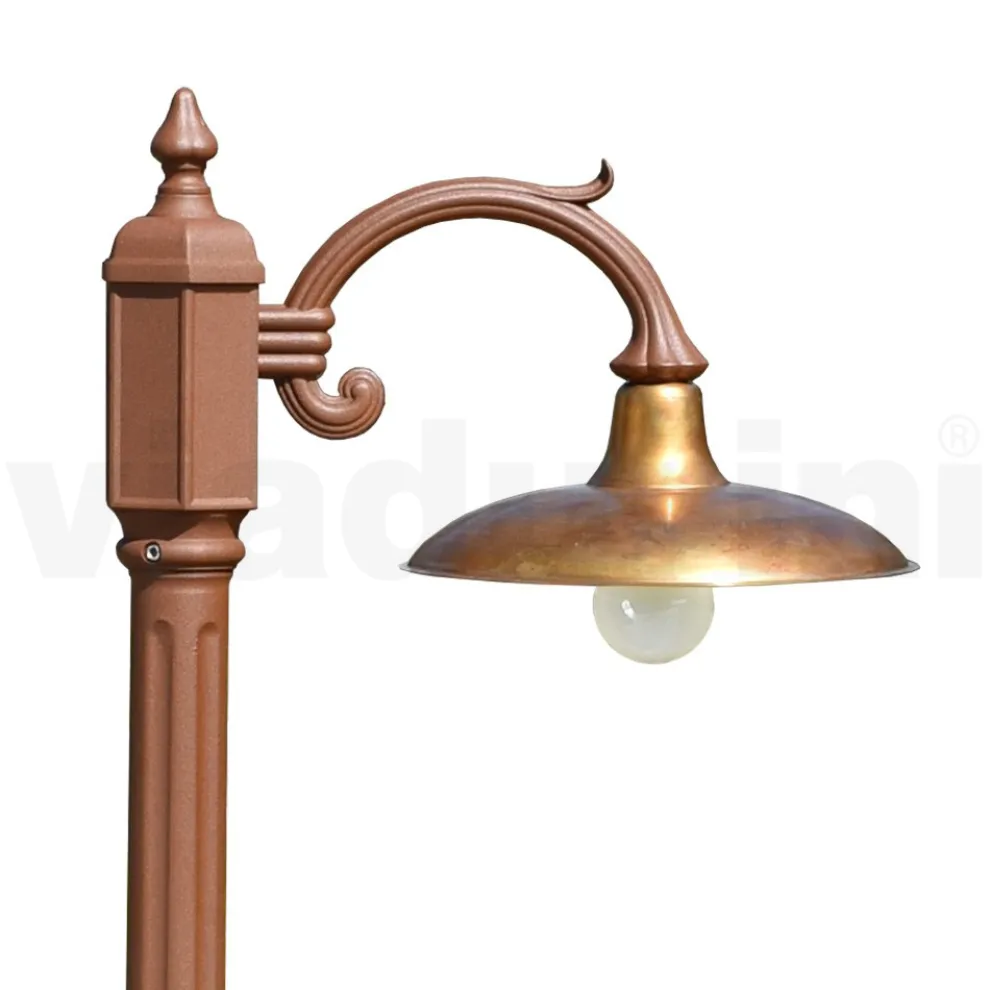 Vintage-Lampe aus Aluminium mit Diffusor aus Messing, hergestellt in Italien – Adela