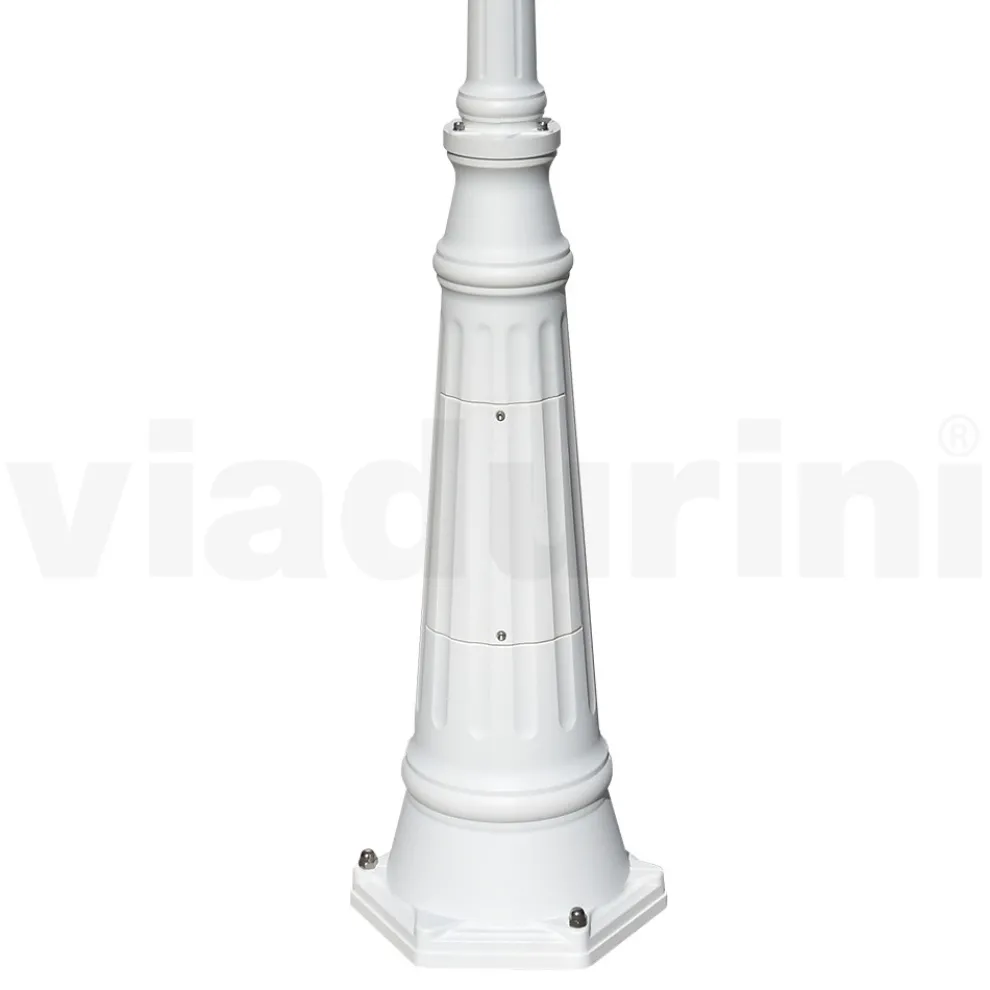 Vintage-Lampe mit 3 Lichtern aus Aluminium und Messing, hergestellt in Italien – Adela