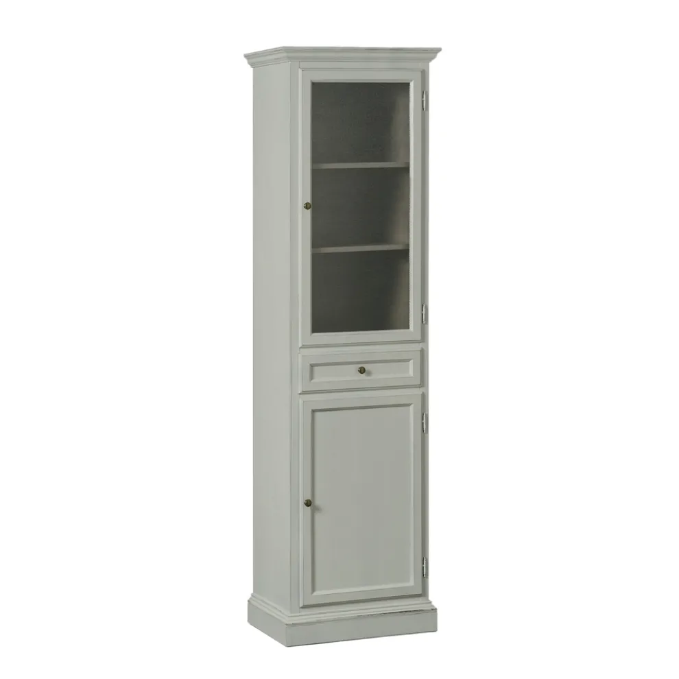 Vitrine mit 1 Glastür, 1 Schublade und 1 Holztür Made in Italy – Camene