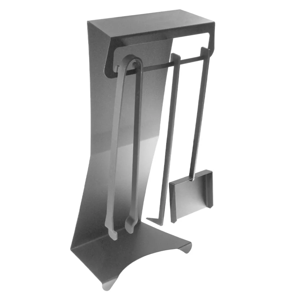 Kaminzubehör aus lackiertem Stahl Made in Italy 3 Stück - Virgil