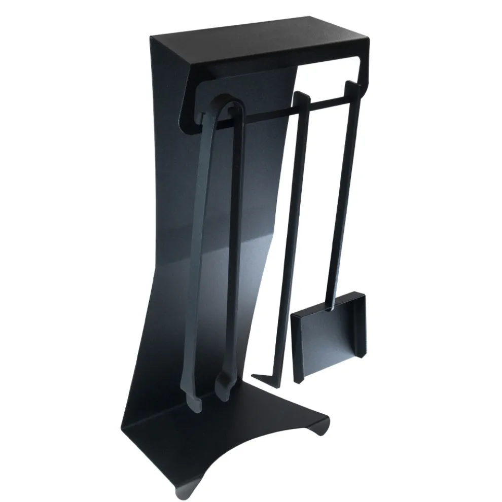 Kaminzubehör aus lackiertem Stahl Made in Italy 3 Stück - Virgil