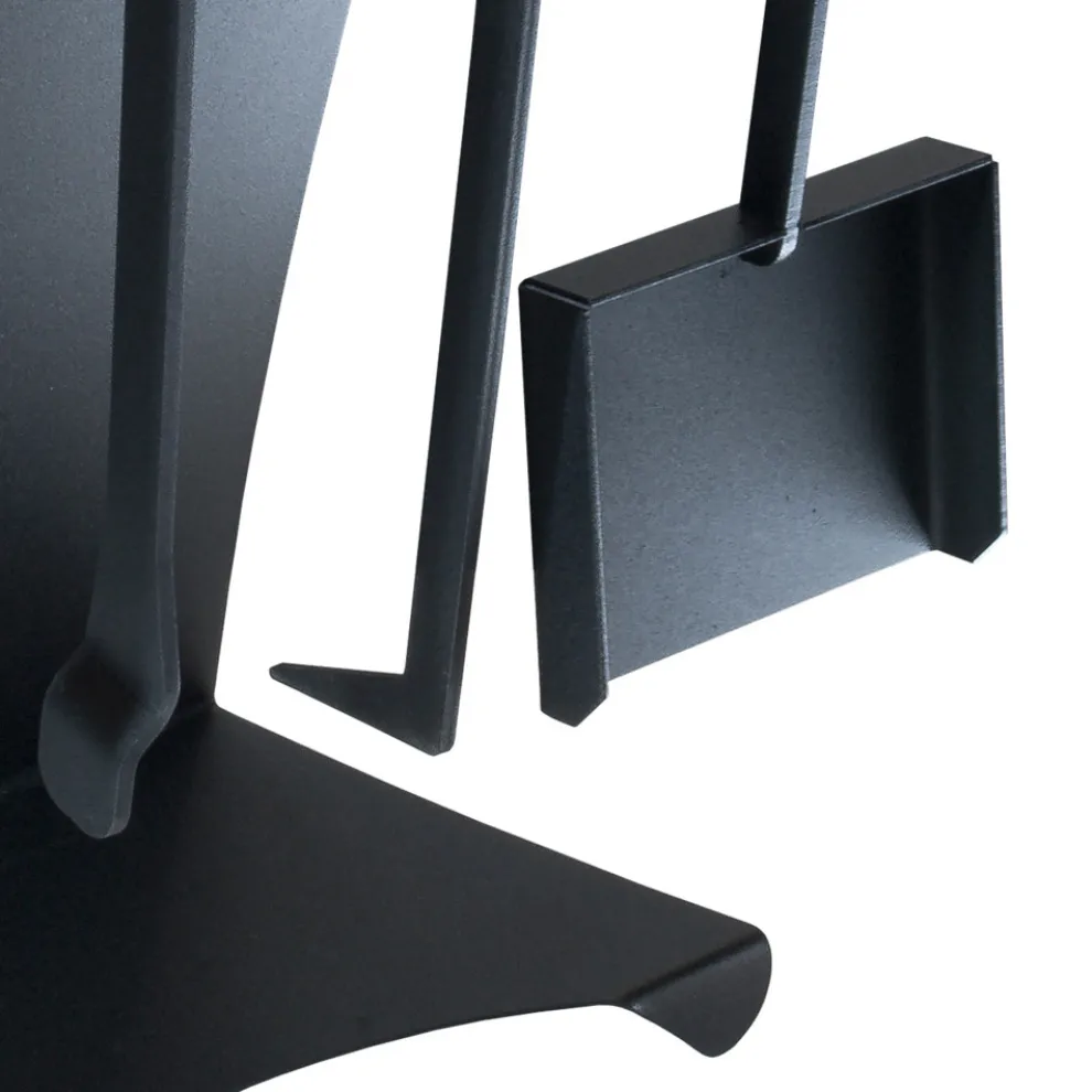 Kaminzubehör aus lackiertem Stahl Made in Italy 3 Stück - Virgil