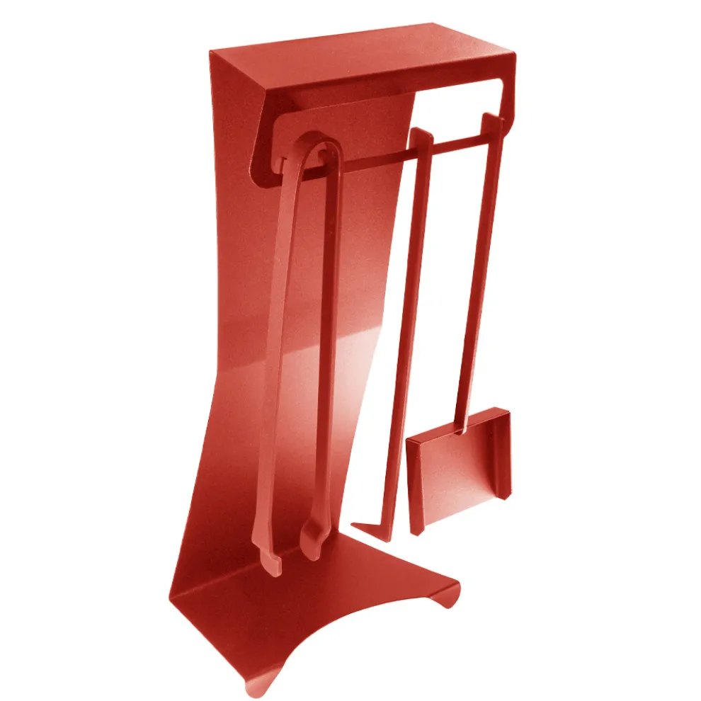 Kaminzubehör aus lackiertem Stahl Made in Italy 3 Stück - Virgil