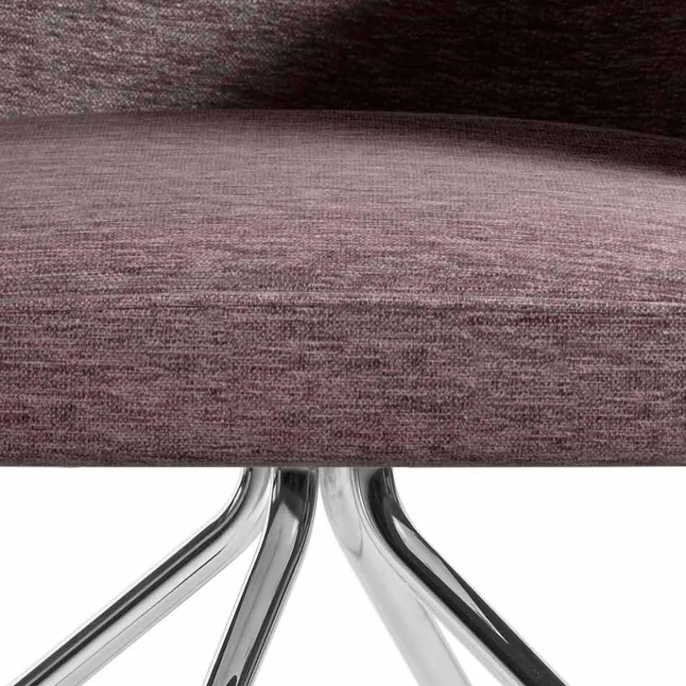 Drehbarer Bürosessel mit Rollen und Armlehnen Made in Italy - Felix