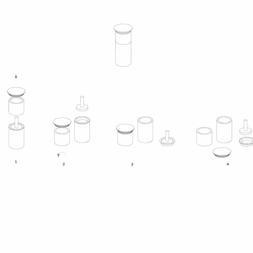 Platzsparendes Zubehör für Küchengeräte aus Marmor, Holz und Stahl - Astoria