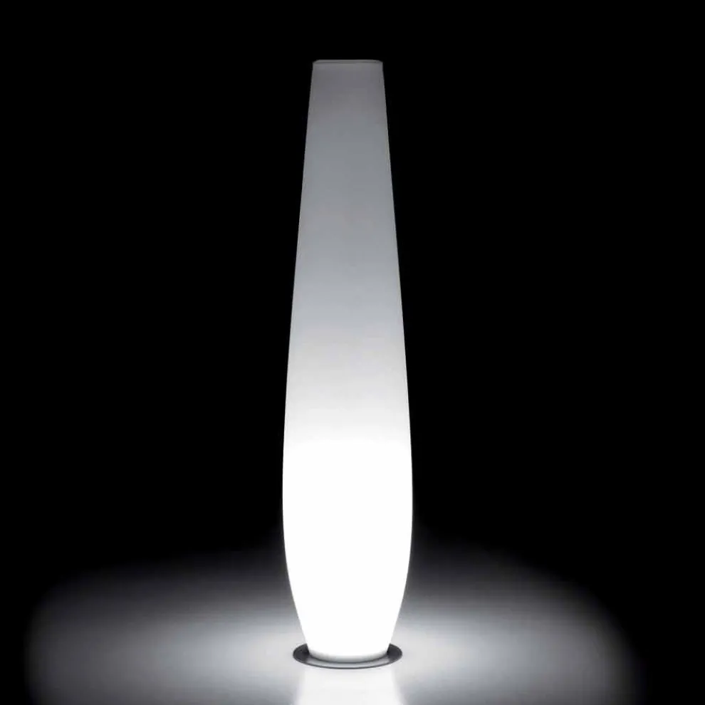 Außenleuchtvase mit LED-Licht aus Polyethylen Made in Italy - Nadai
