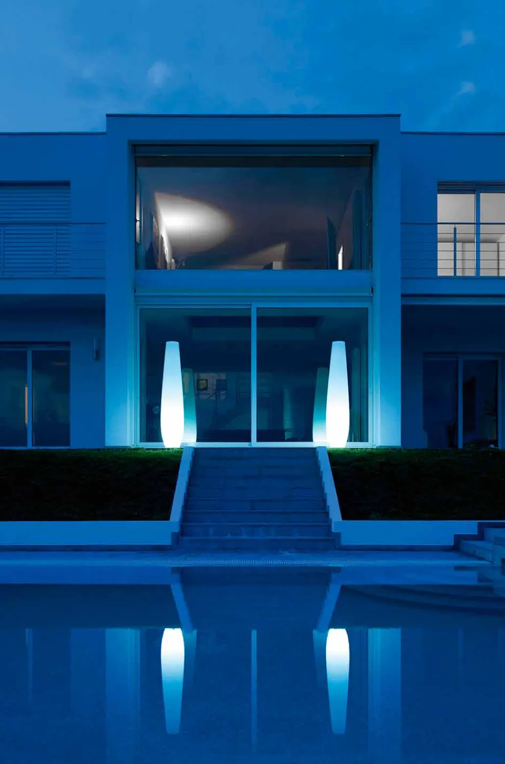 Außenleuchtvase mit LED-Licht aus Polyethylen Made in Italy - Nadai