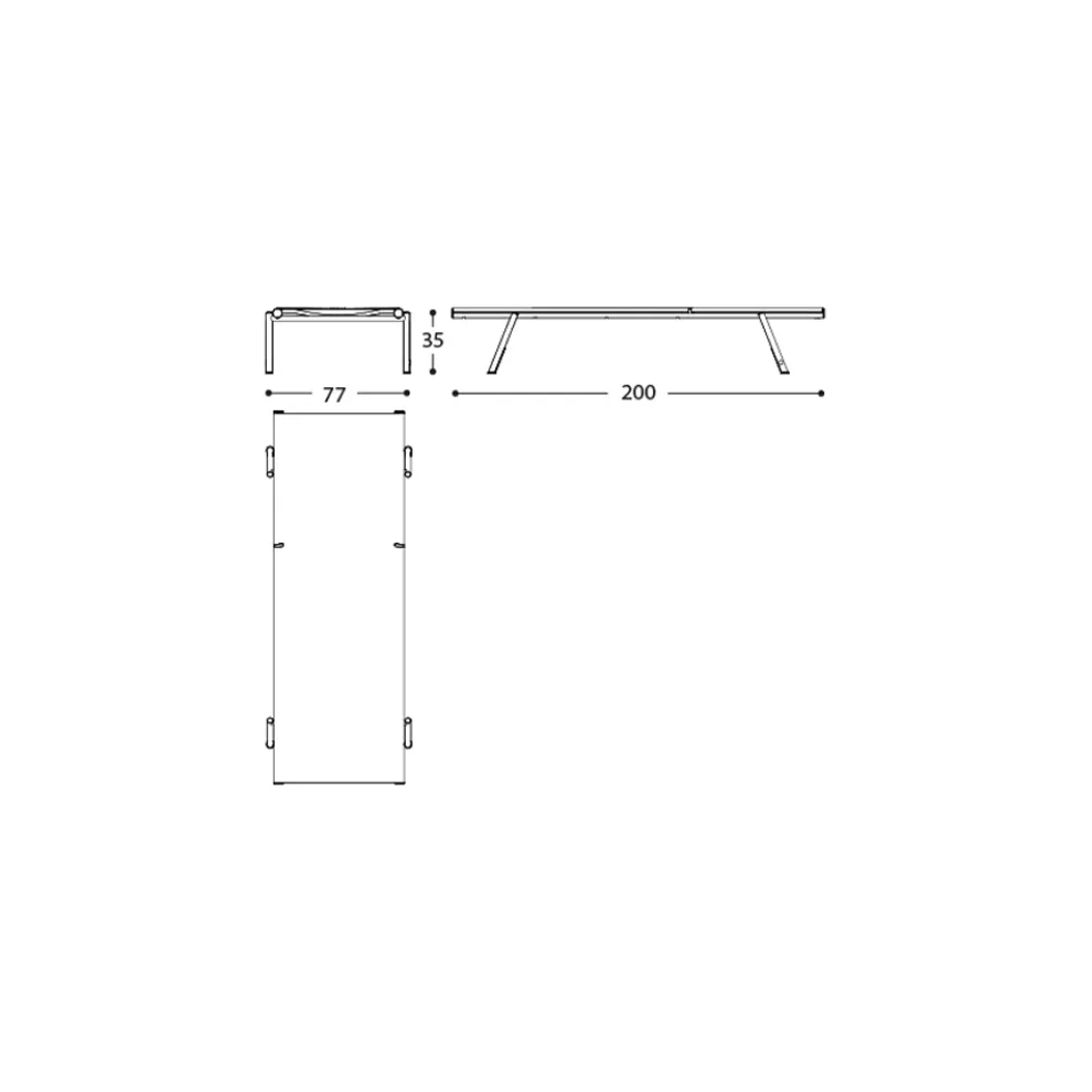 Gartenliege aus Aluminium und technischem Gewebe - Bahia von Varaschin