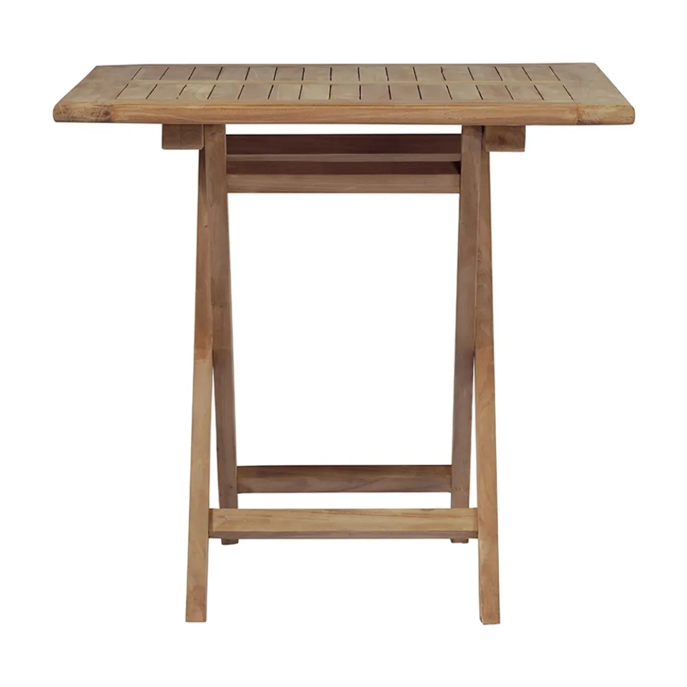 Quadratischer Gartentisch 80x80 cm aus Teakholz - Amico