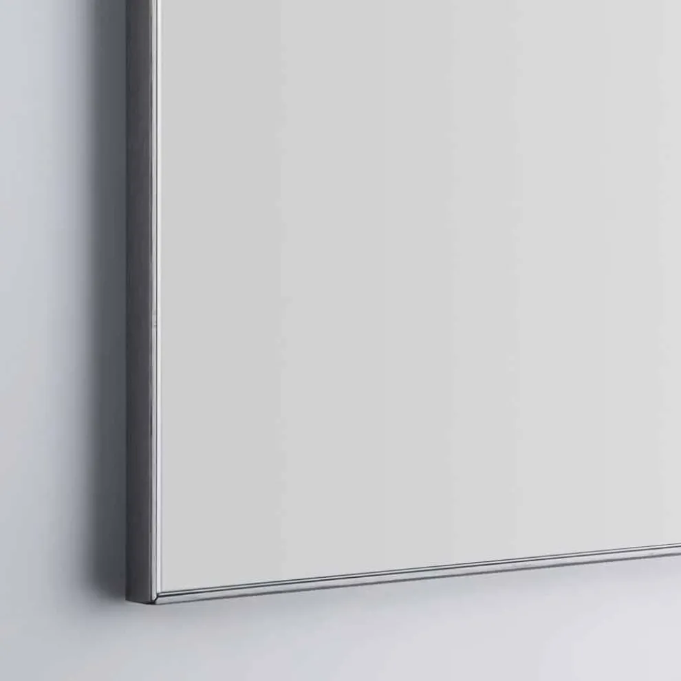 Wand Badezimmerspiegel mit Rahmen aus ähnlichem Aluminium Made in Italy - Tobi