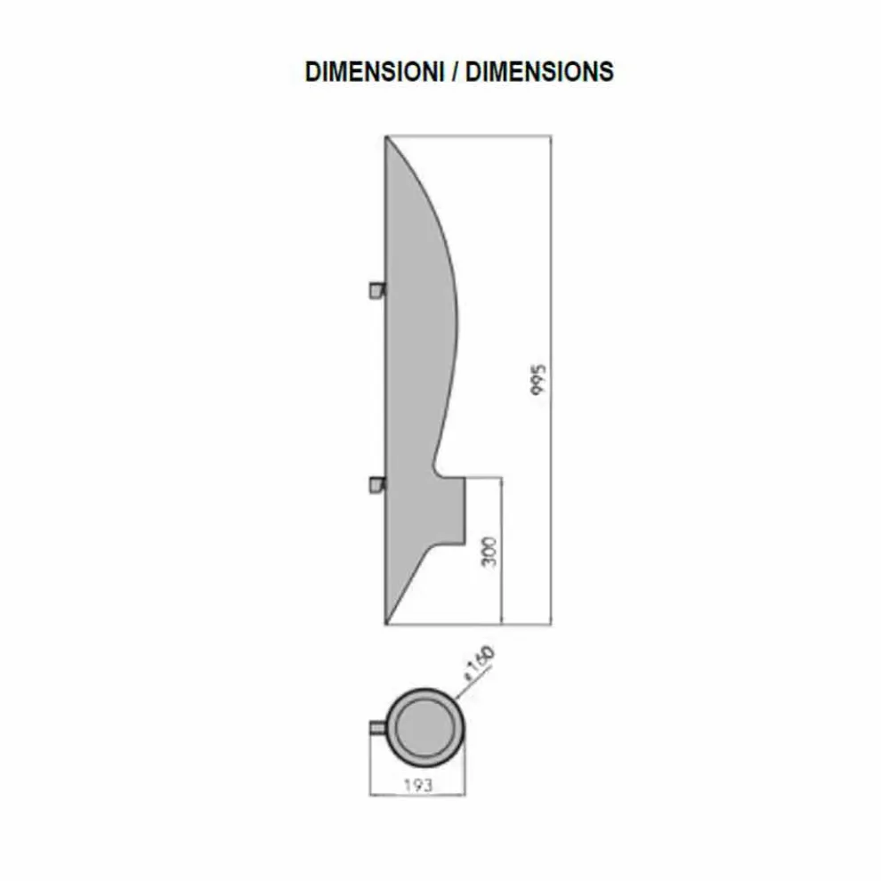 Wand-Bio-Kamin aus röhrenförmigem und modernem Design aus schwarzem Stahl - Jackson