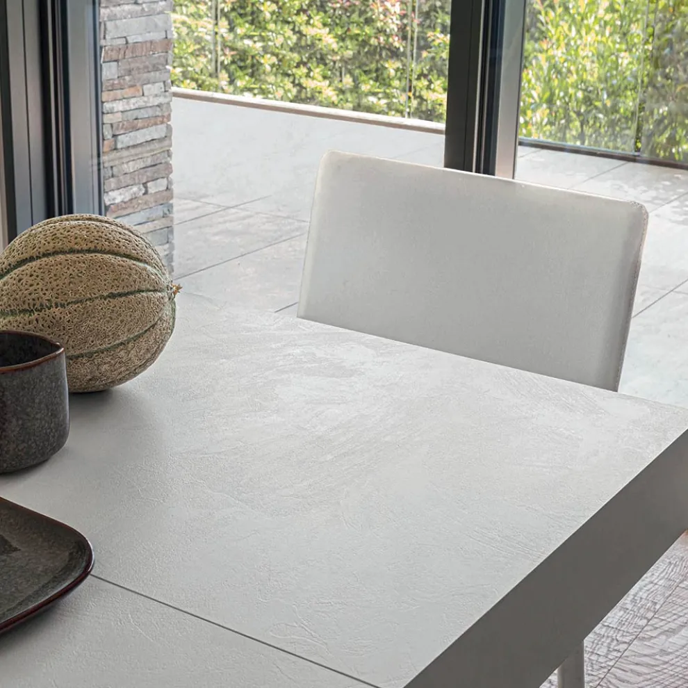 Wandelbarer Couchtisch aus Holz und Metall, Made in Italy - Sanrocco