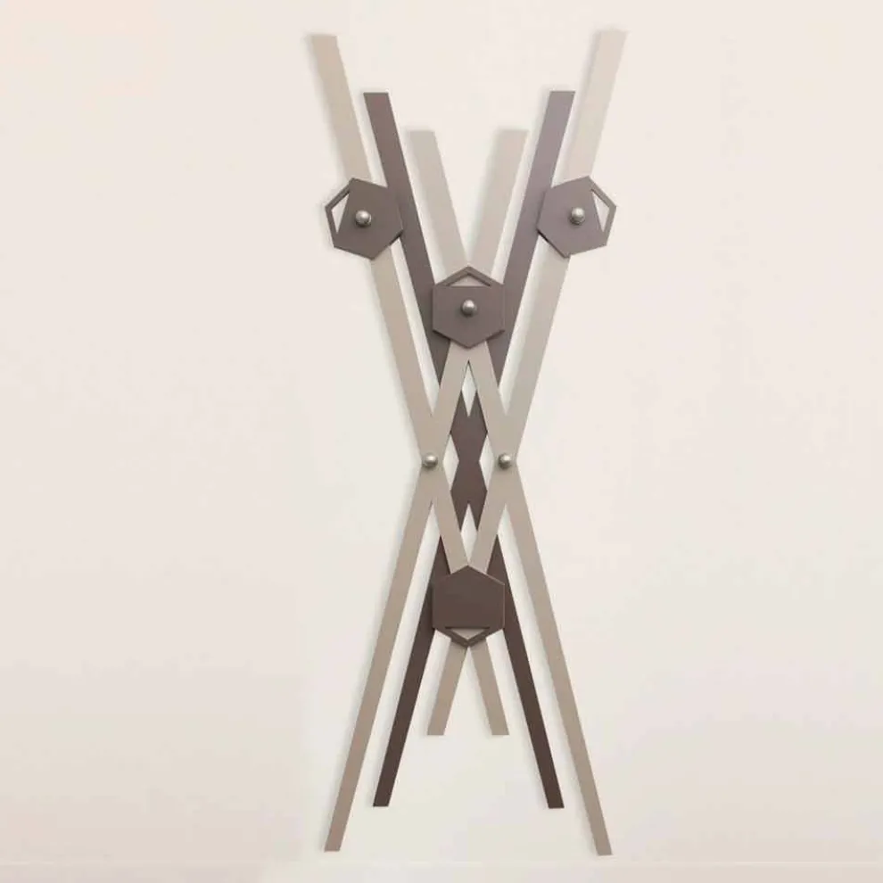 Wandhalter Modernes Design Farbiges Holz für den Eingang - Picasso