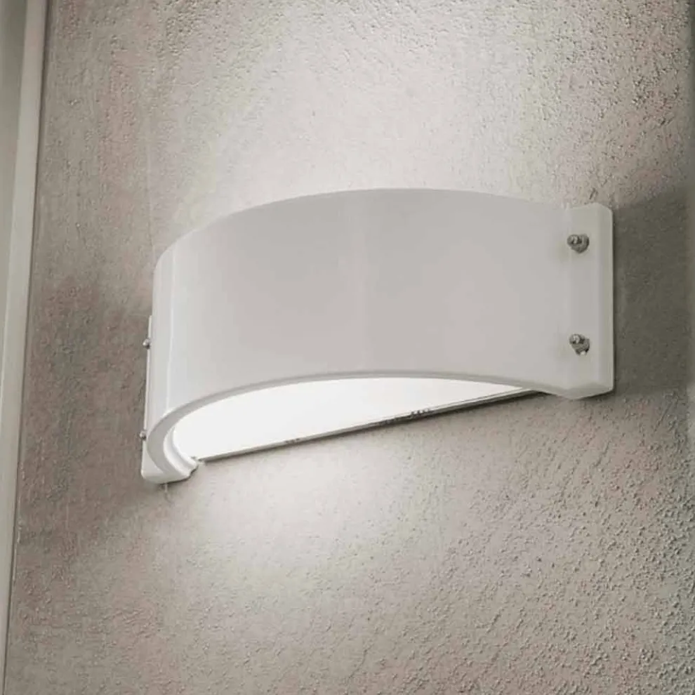 Wandlampe aus Feinsteinzeug weiß Glamour von Aldo Bernardi