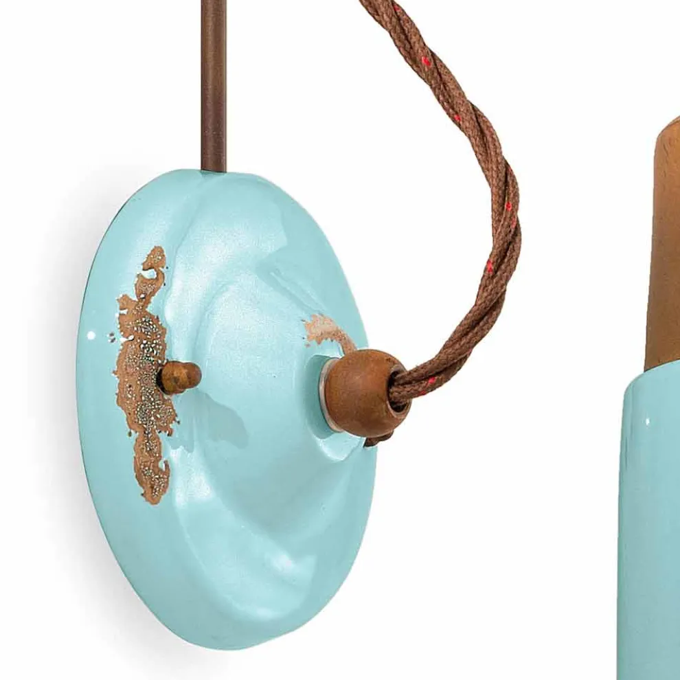 Wandlampe aus Keramik und Rosteisen Desiree Ferroluce