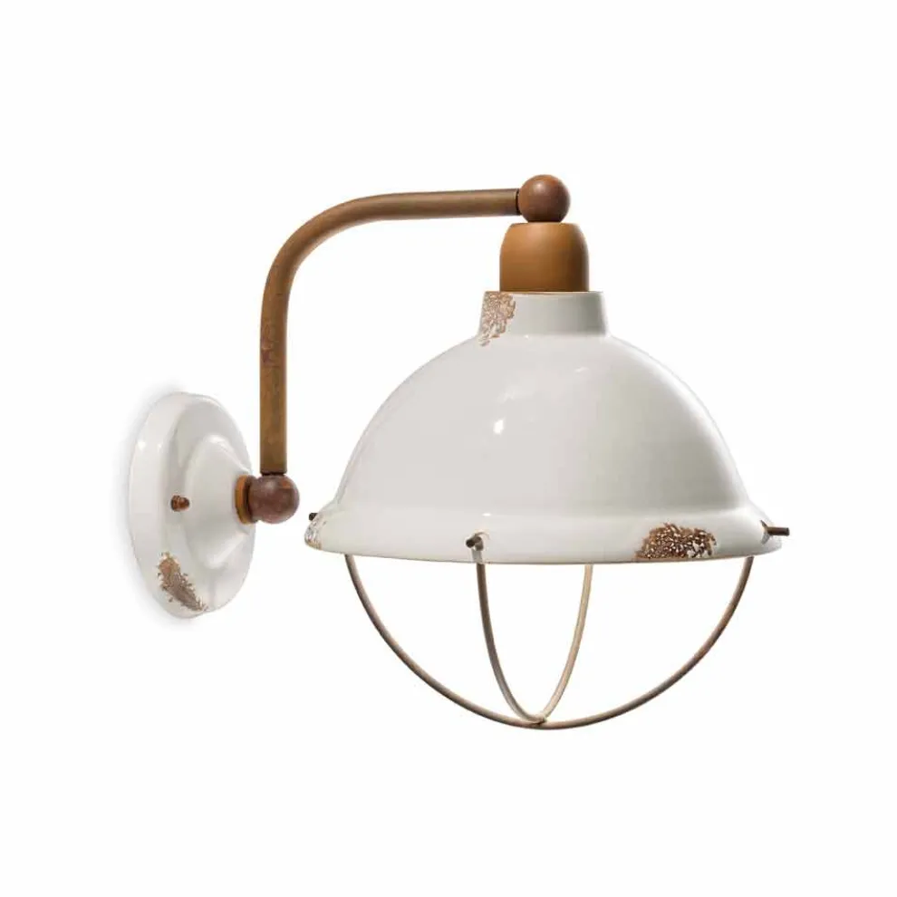 Wandlampe aus Keramik und Metall Skyler im Industrial Style
