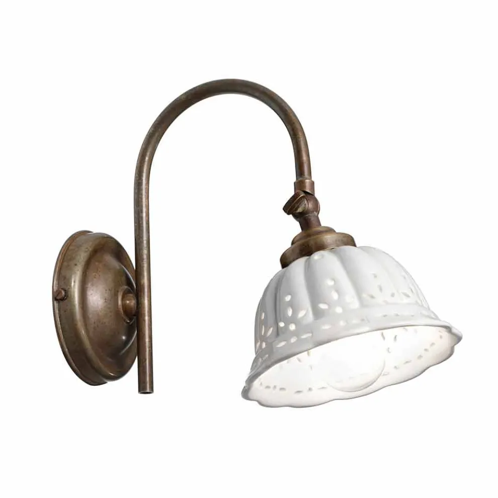 Wandlampe aus Keramik Anita im Liberty Design von Il Fanale