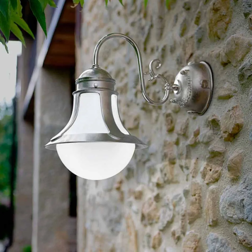 Wandleuchte aus Messing und Glas Loggia von Aldo Bernardi