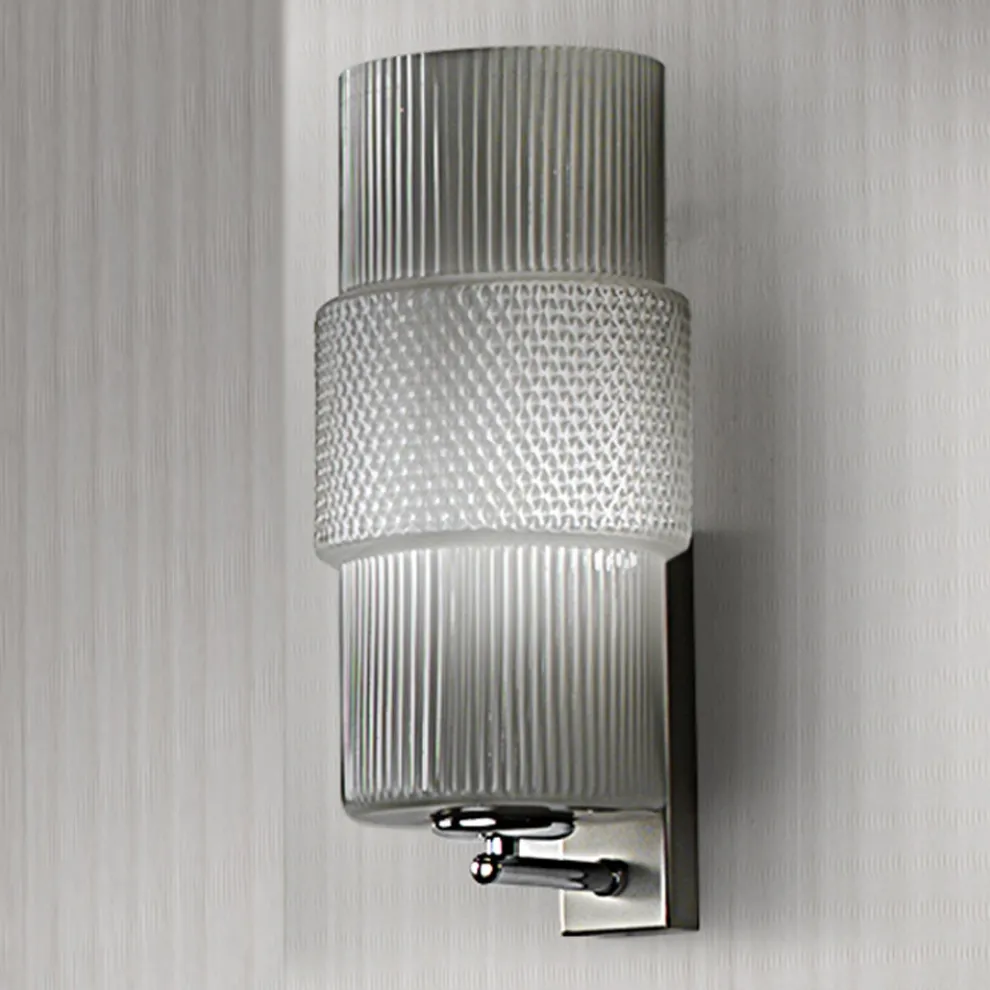 Wandleuchte aus mundgeblasenem Glas in Venedig und Metall - Satomi