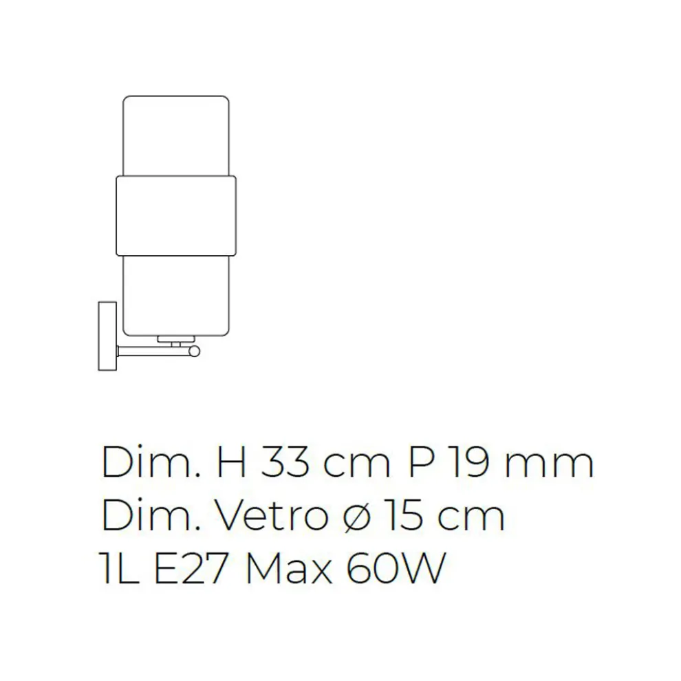 Wandleuchte aus mundgeblasenem Glas in Venedig und Metall - Satomi