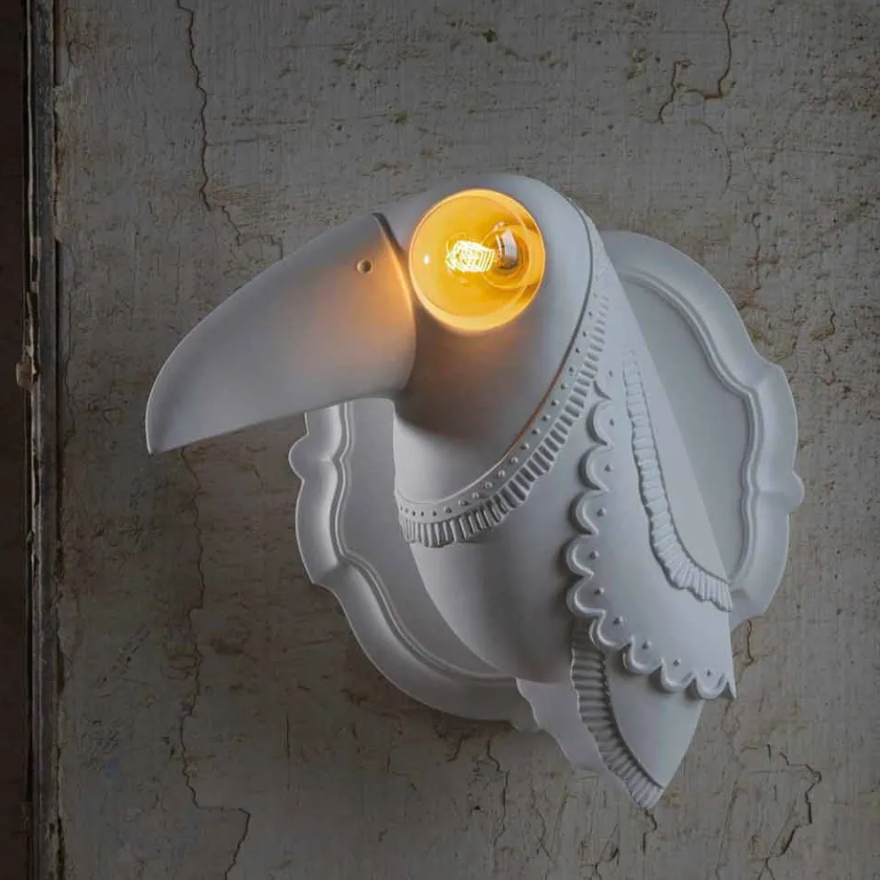 Wandleuchte in mattweißer Keramik Modernes italienisches Design - Tucano
