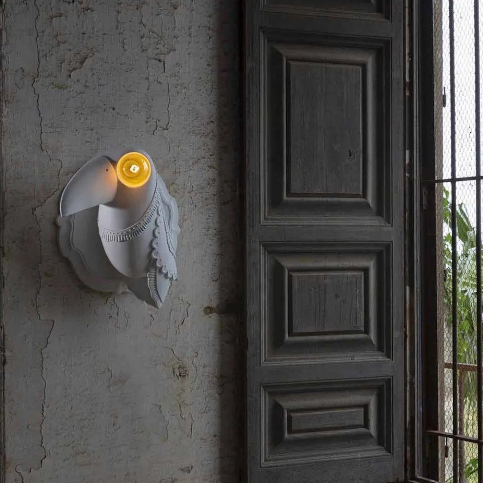 Wandleuchte in mattweißer Keramik Modernes italienisches Design - Tucano