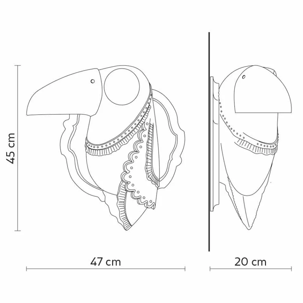 Wandleuchte in mattweißer Keramik Modernes italienisches Design - Tucano
