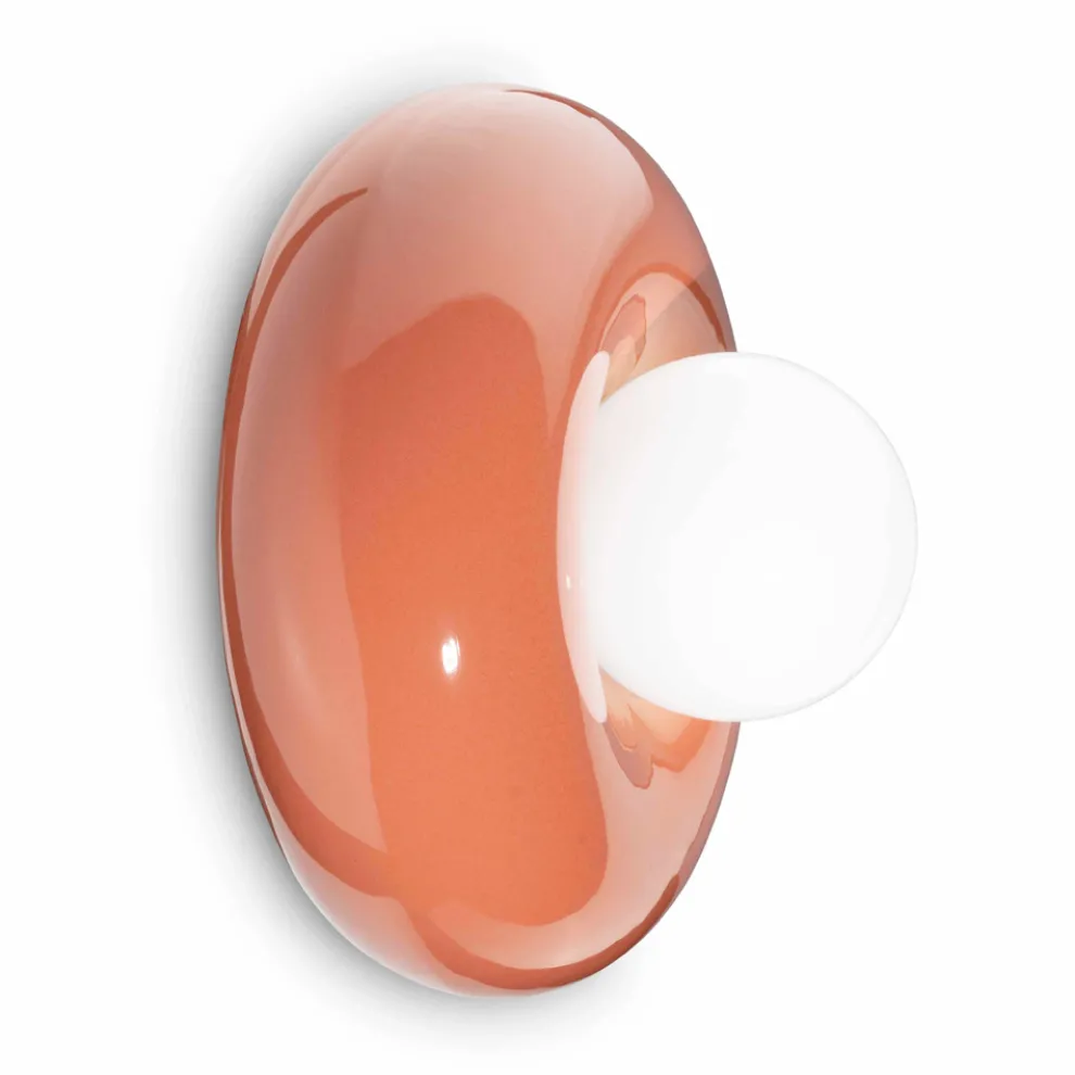 Wandleuchte mit Diffusor aus Opalglas, hergestellt in Italien – Bumbum