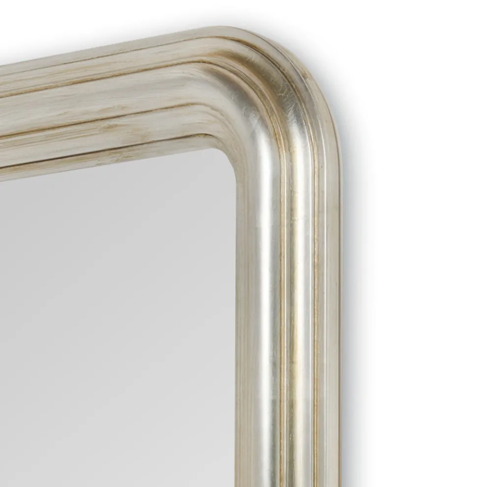 Wandspiegel aus Holz mit Blattsilber-Finish Made in Italy - Navona