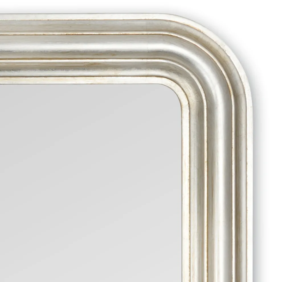 Wandspiegel aus Holz mit Blattsilber-Finish Made in Italy - Navona