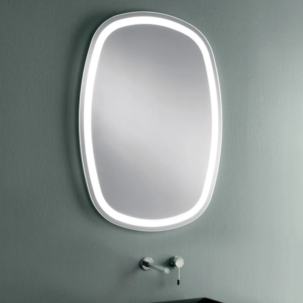 Wandspiegel für Badezimmer mit integrierter 4000K LED Made in Italy - Scrullo