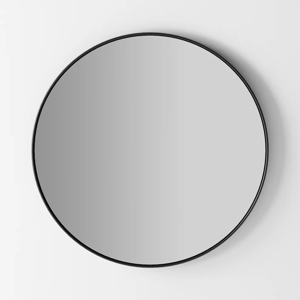 Wandspiegel mit Hintergrundbeleuchtung und schwarzem Rahmen Made in Italy - Riflessi