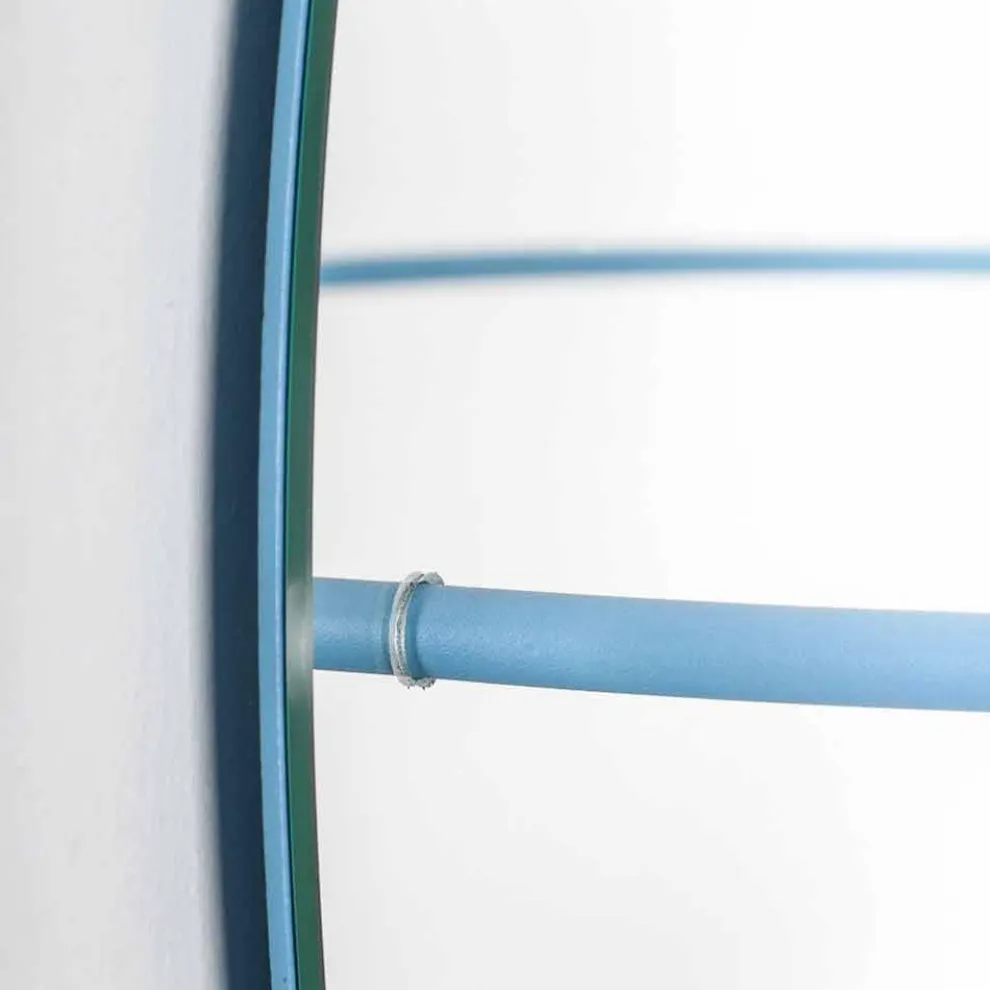 Wandspiegel mit modernem Stahlgarderobe Made in Italy - Chioccia