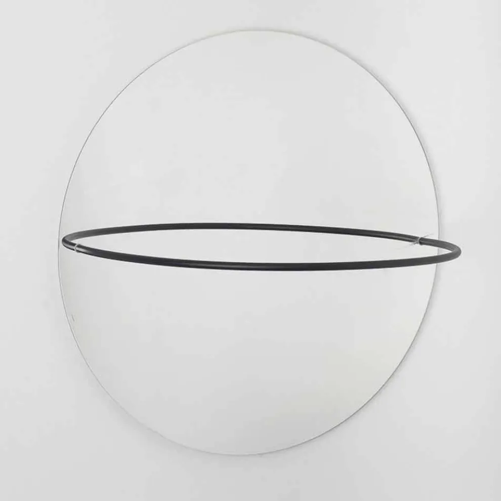 Wandspiegel mit modernem Stahlgarderobe Made in Italy - Chioccia