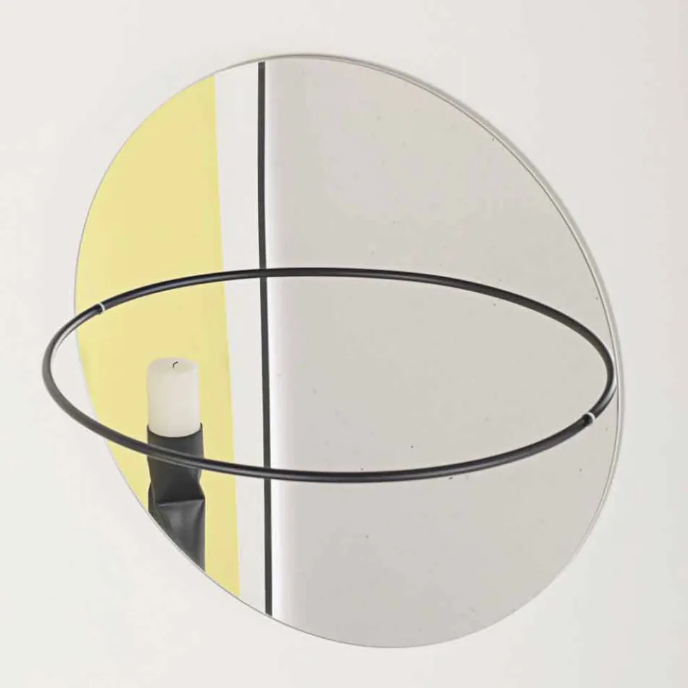 Wandspiegel mit modernem Stahlgarderobe Made in Italy - Chioccia