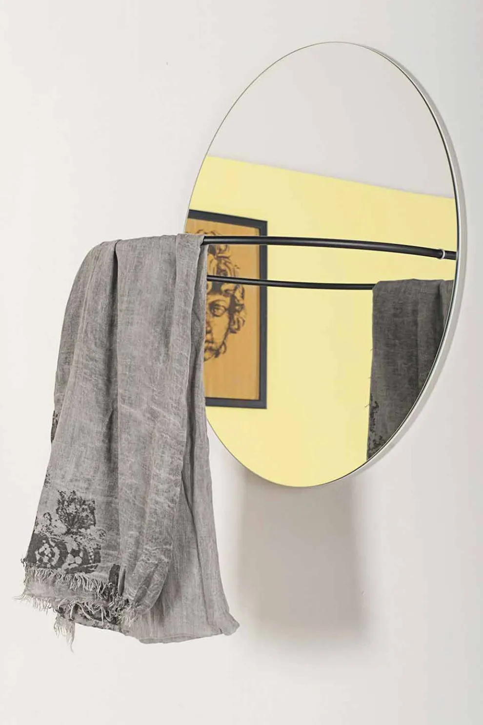 Wandspiegel mit modernem Stahlgarderobe Made in Italy - Chioccia