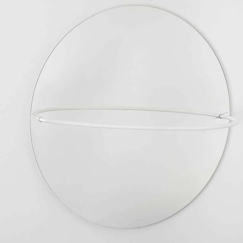 Wandspiegel mit modernem Stahlgarderobe Made in Italy - Chioccia