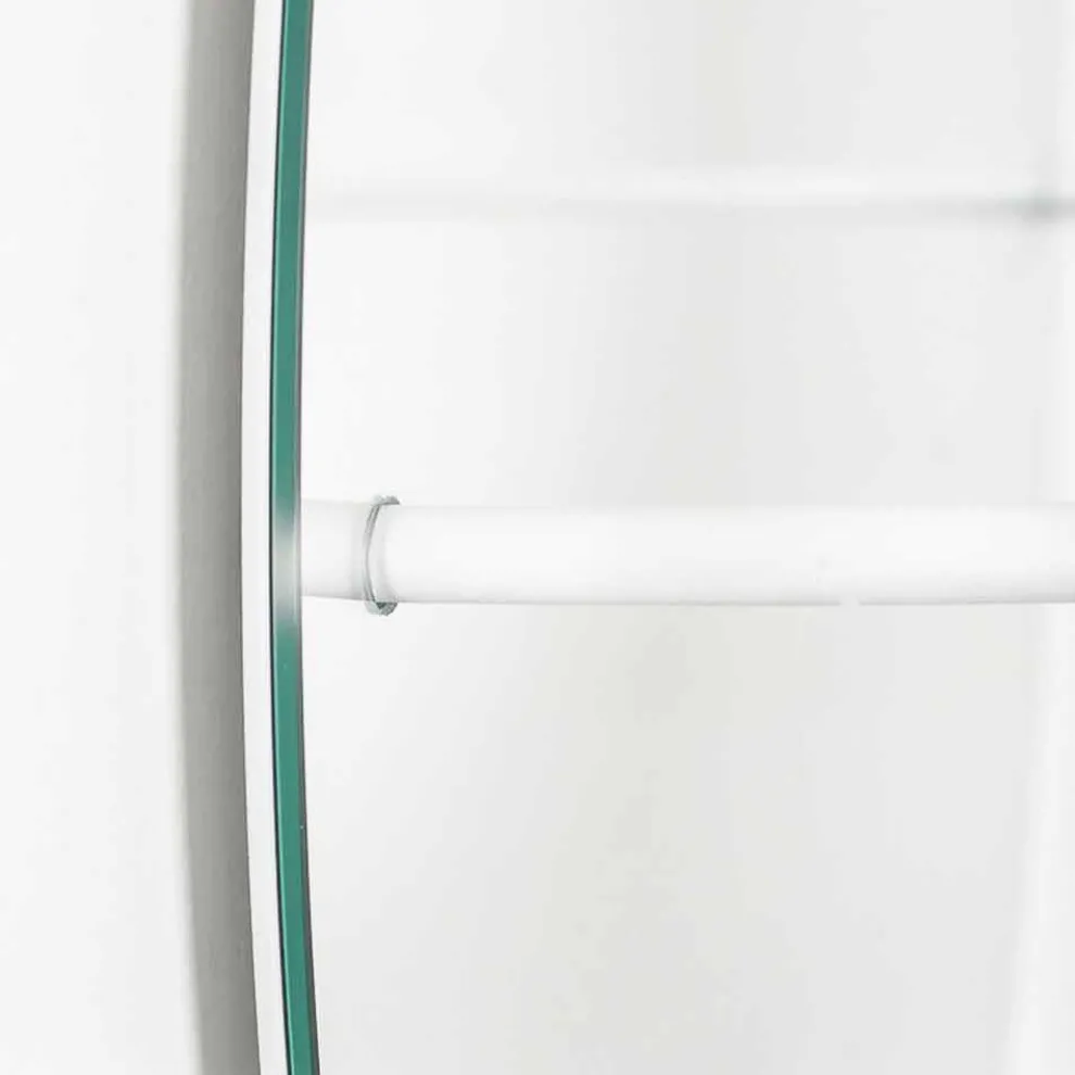 Wandspiegel mit modernem Stahlgarderobe Made in Italy - Chioccia