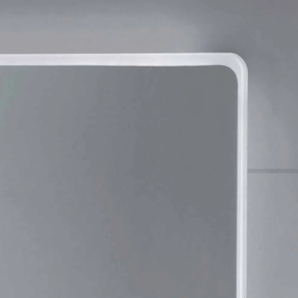 Wandspiegel mit Satinkanten, LED-Beleuchtung, Tessa