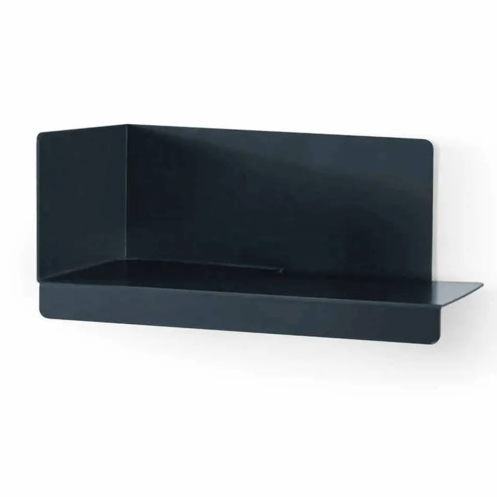 Wandspiegel und 3 Luxus-Design-Regale aus farbigem Metall - Noelle