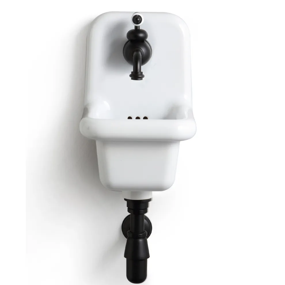 Wandwaschbecken aus farbiger Keramik im Vintage-Stil 26 cm - Jordan